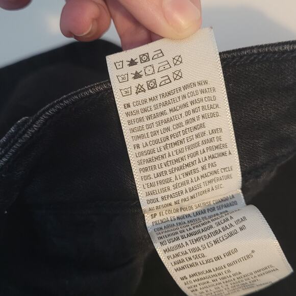 American Eagle Womens Black Jeans Size 2 Long Super Super Stretch X Denim - Picture 10 of 15